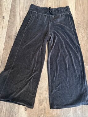 Lululemon Velour Pants Loungewear Highwaisted Elastic Drawstring Sz 12 28” leng